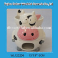 Cow shape candle ceramic fondue set